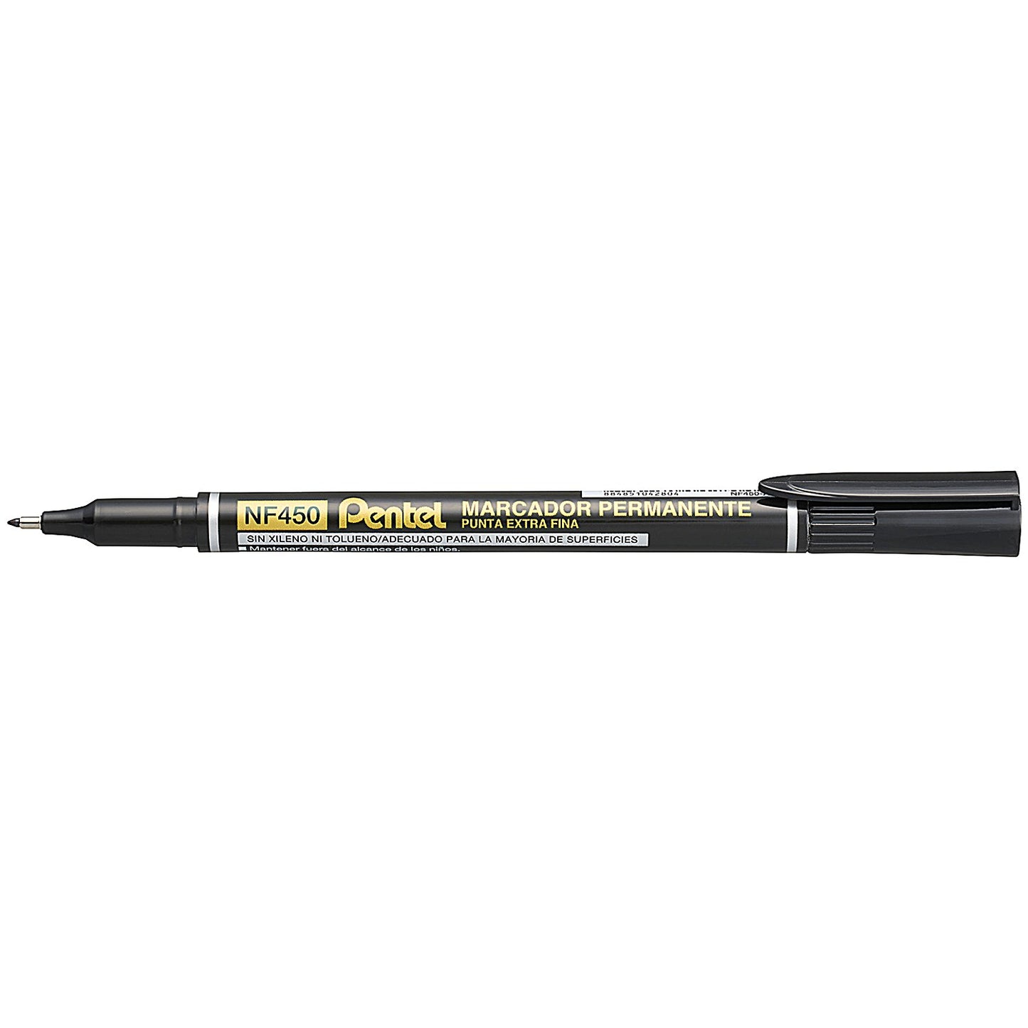 Pentel Extra Fine Permanent Marker, Black, Pack of 12