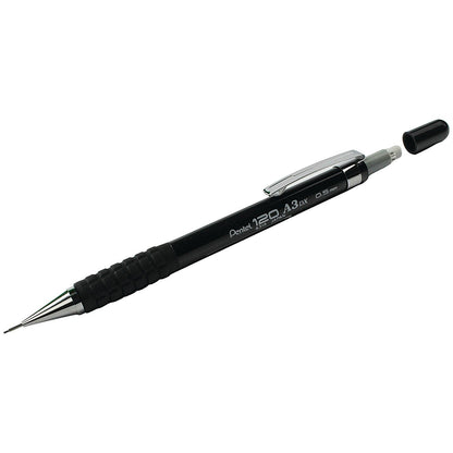 Pentel A315 Automatic Pencil with Rubber Grip, Black Barrel, Pack of 12