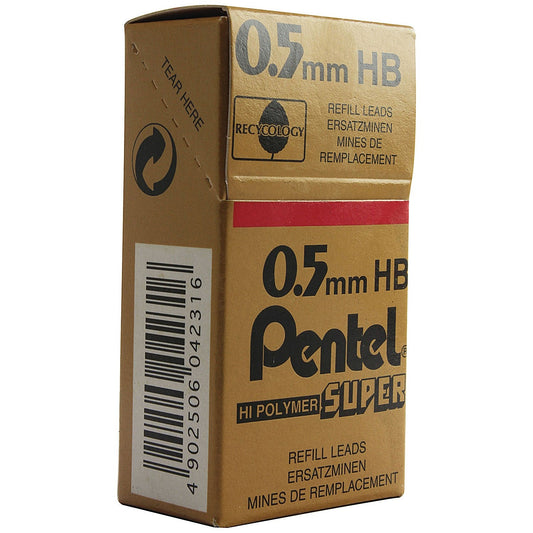 Pentel 0.5mm HB Mechanical Pencil Lead (Pack of 144) Easy2Order : PE100HB