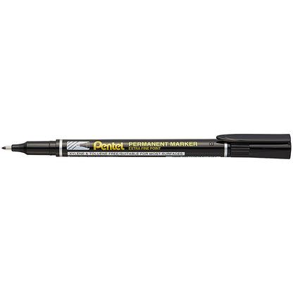 Pentel Permanent Marker Fine Black (Pack of 4)