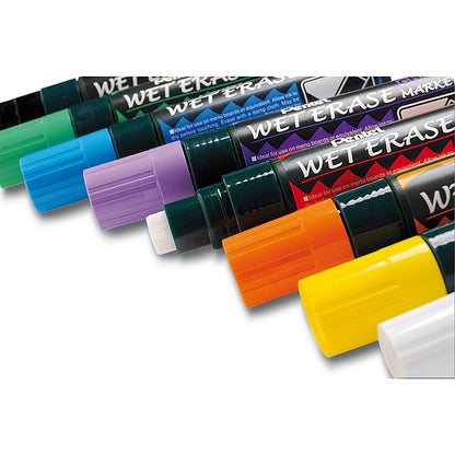 Pentel Jumbo Chalk Marker, Chisel Tip, Assorted Colours, Pack of 4