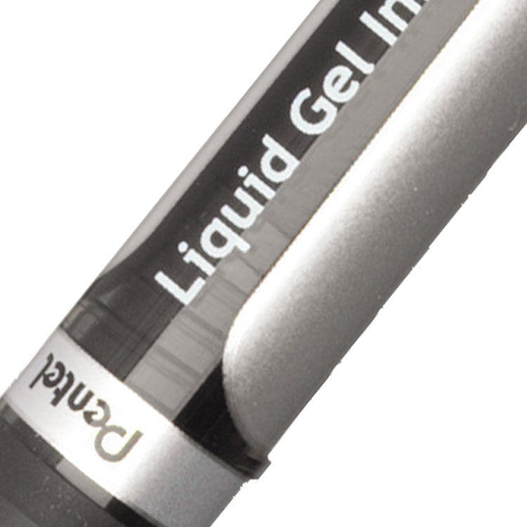 Pentel EnerGel Xm Rollerball Pen Medium Black (Pack of 12)