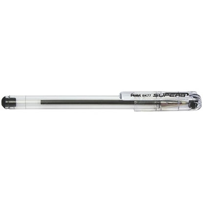 Pentel Superb Ballpoint Pen, Black, Pack of 12