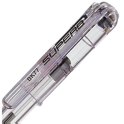 Pentel Superb Ballpoint Pen, Black, Pack of 12