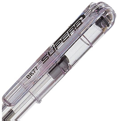 Pentel Superb Ballpoint Pen, Black, Pack of 12