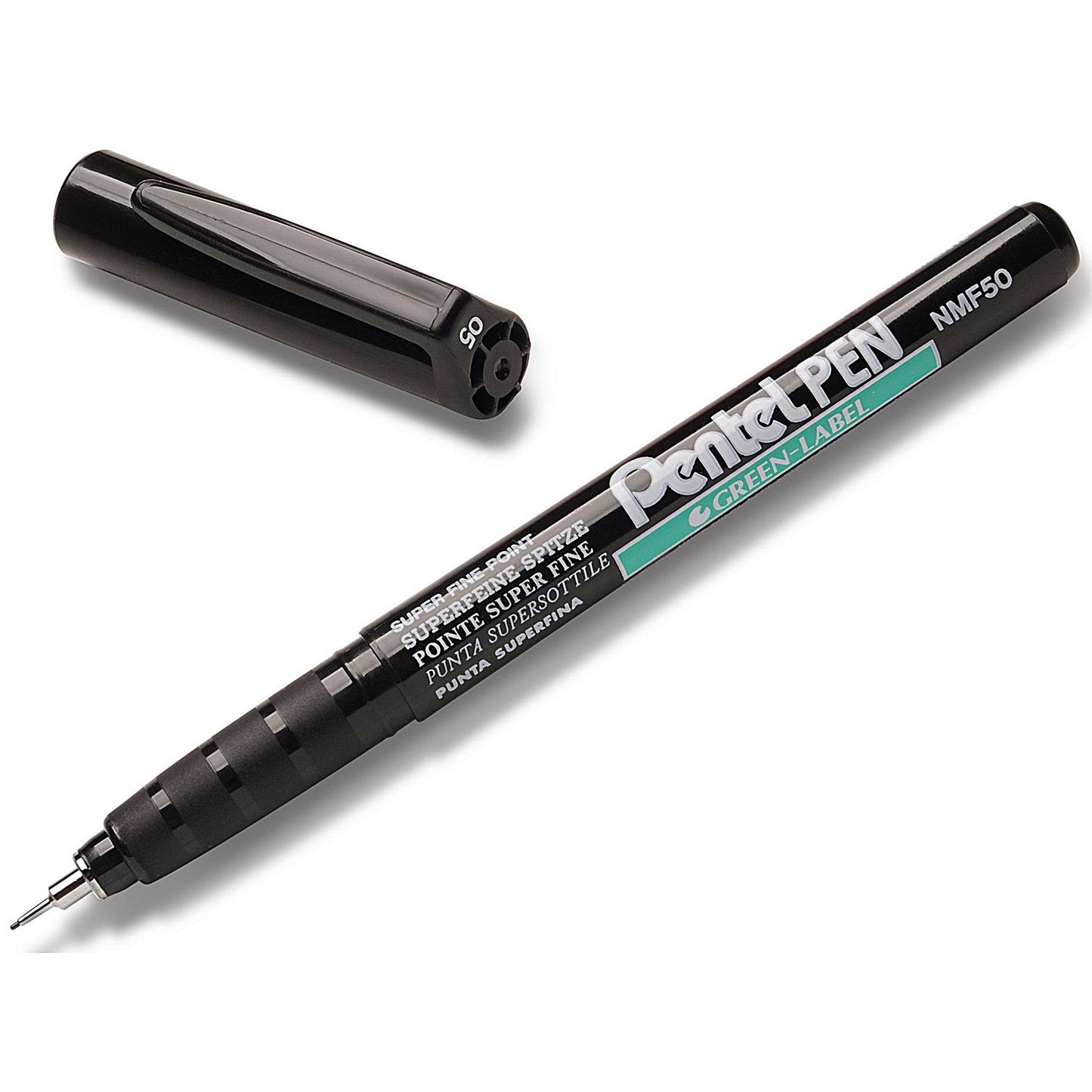 Pentel Permanent Marker Super Fine Black (Pack of 12)