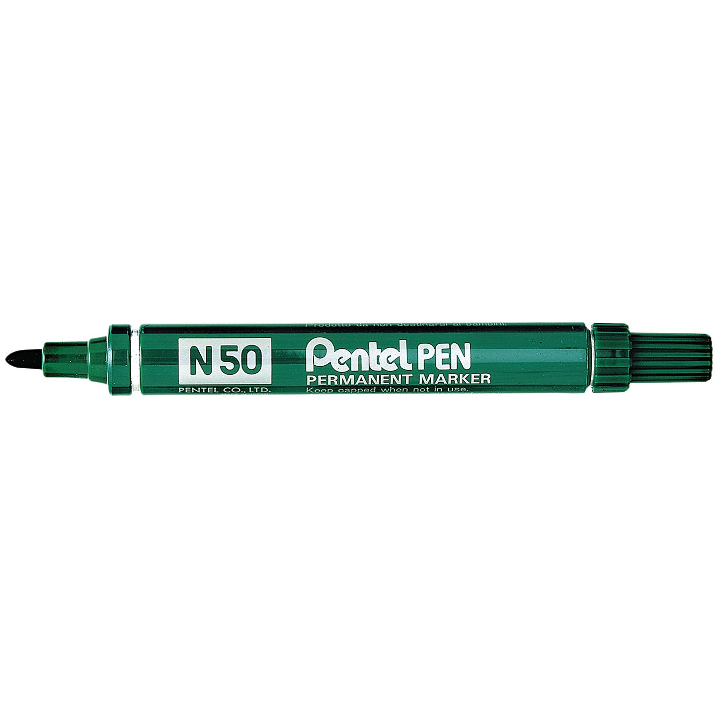 Pentel N50 Permanent Green Marker Bullet Tip (Pack of 12)