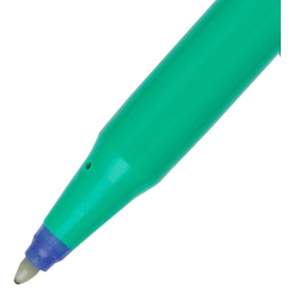 Pentel Rollerball Pen, 0.8mm Tip, 0.4mm Line, Blue, Pack of 12