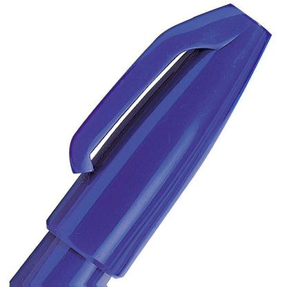 Pentel Sign Pen S520 Fibre Tipped Pen, 1mm Line, Blue, Pack of 12