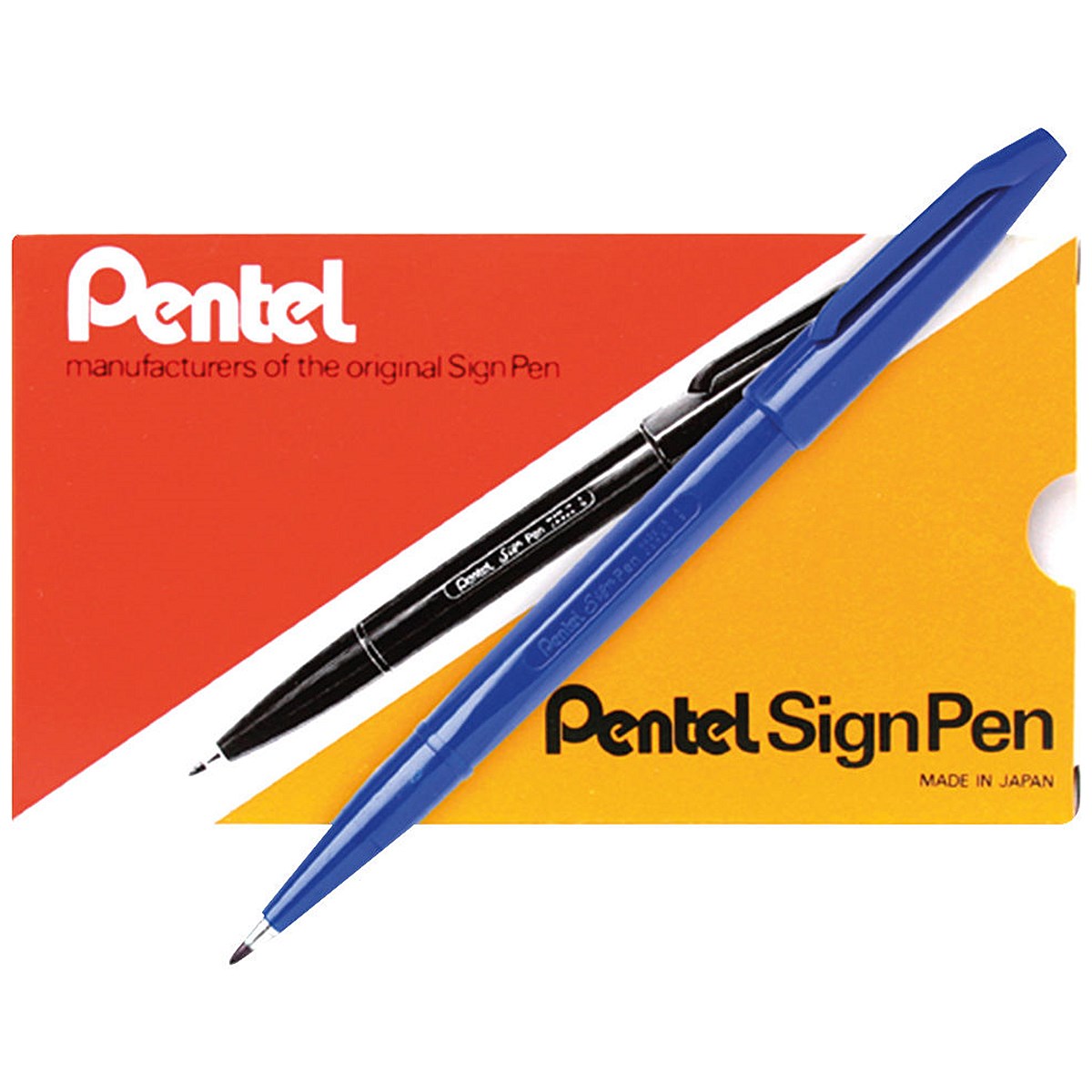 Pentel Sign Pen S520 Fibre Tipped Pen, 1mm Line, Blue, Pack of 12 Easy2Order : PES520BU