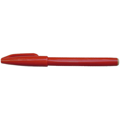Pentel Sign Pen S520 Fibre Tipped Pen, 1mm Line, Red, Pack of 12