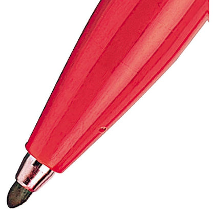 Pentel Sign Pen S520 Fibre Tipped Pen, 1mm Line, Red, Pack of 12