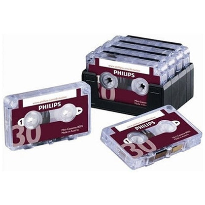 Philips Mini Cassette Dictation 30 Minutes Total 15 per Side Ref 0005 [Pack 10]
