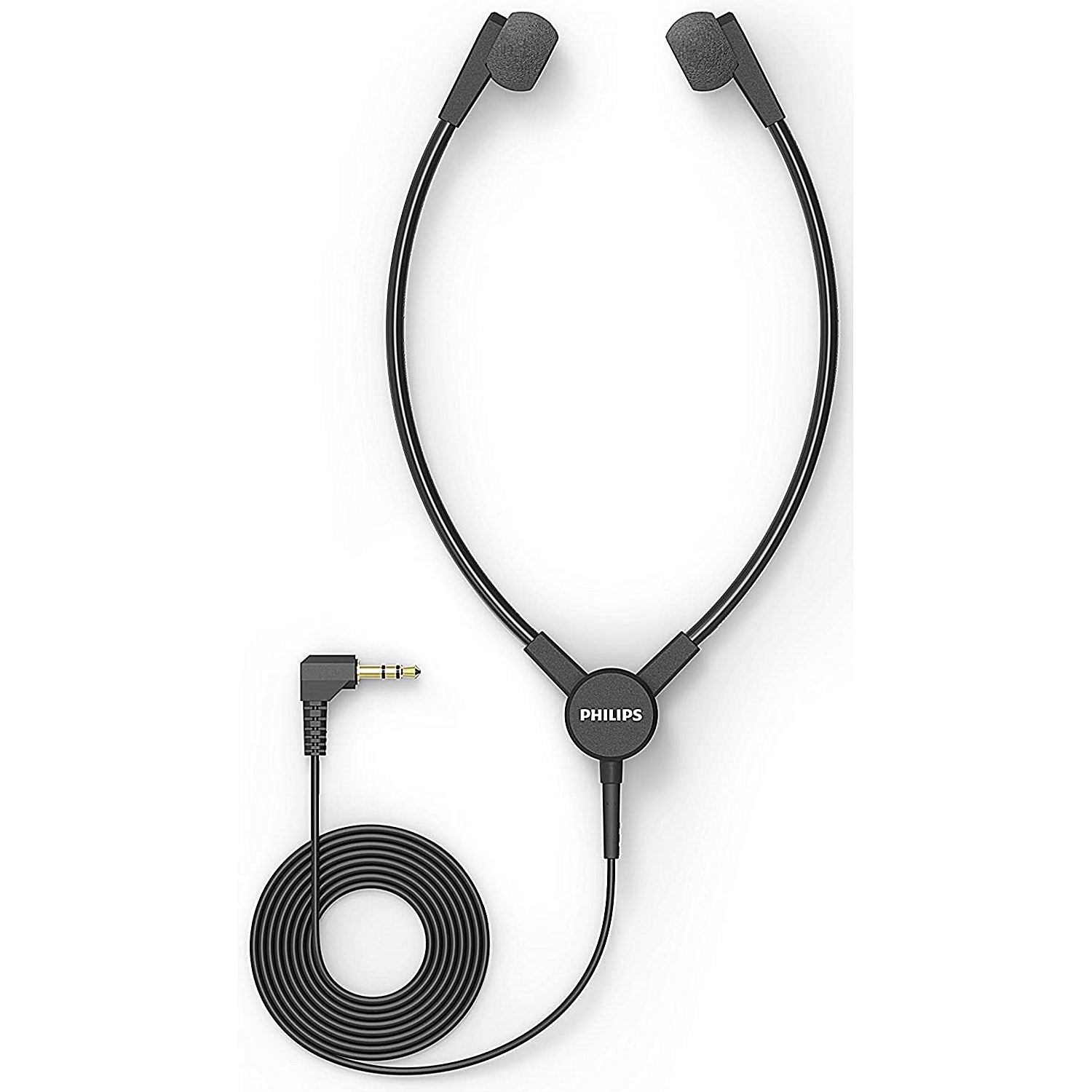 Philips ACC0233 Y-Style Headphones for Transcription, Lightweight Durable 3M Cable, Charcoal Easy2Order : PH50123