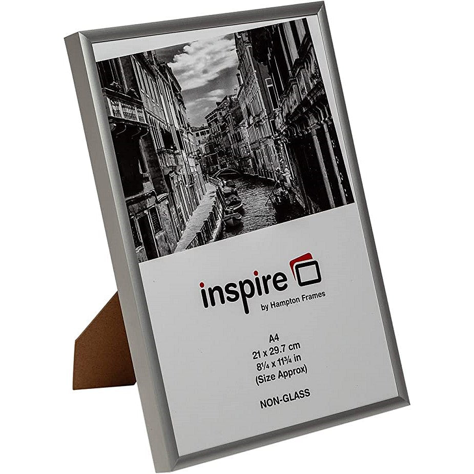 Hampton Frames Back Loader Photo Certificate Frame, A4, Non-Glass, Silver Easy2Order : PHT00056