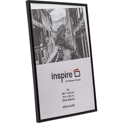 Hampton Frames Back Loader Photo Certificate Frame, A3, Non-Glass, Black