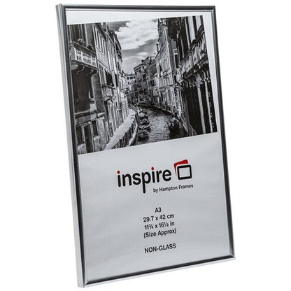 Hampton Frames Back Loader Photo Certificate Frame, A3, Non-Glass, Silver Easy2Order : PHT01094