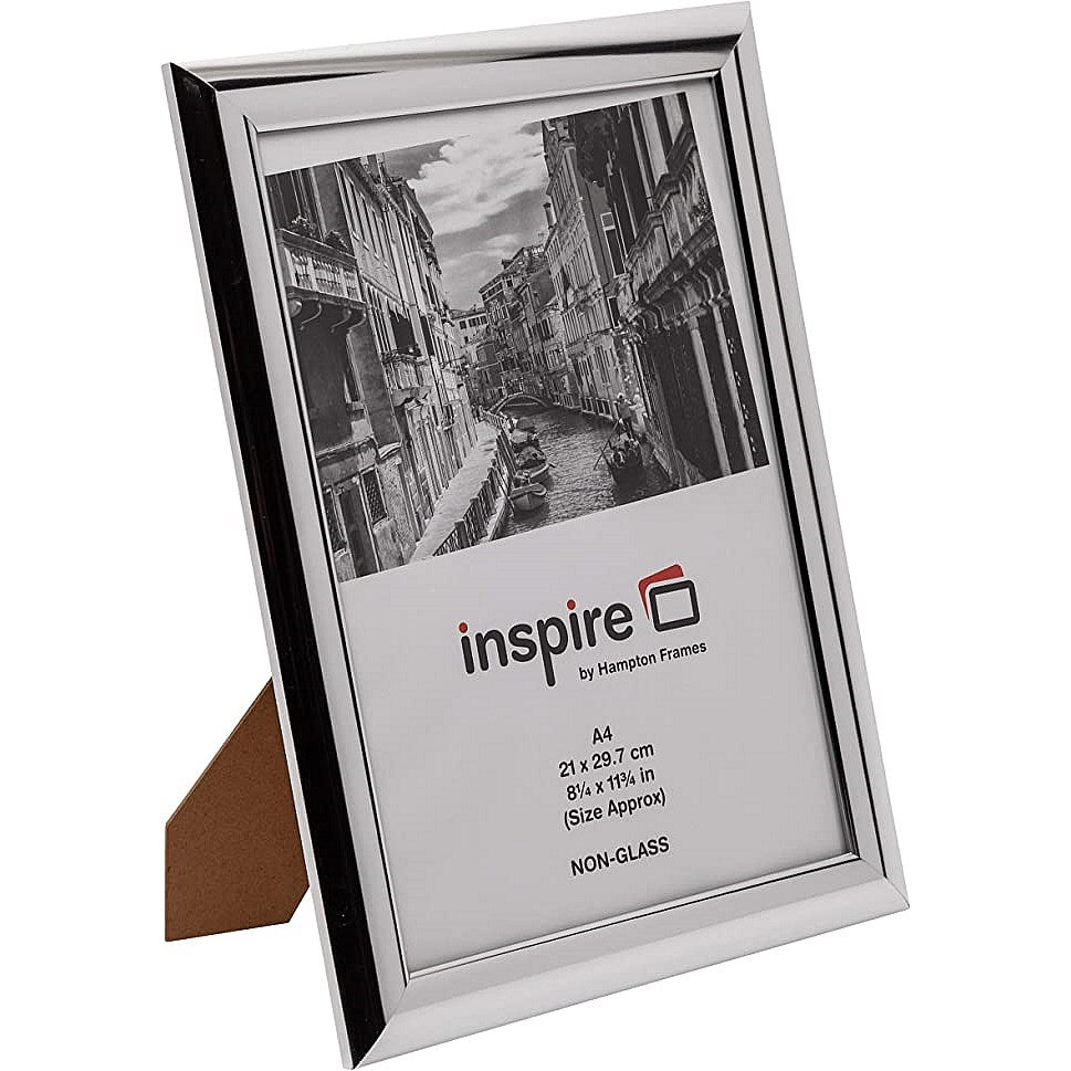 Hampton Frames Photo Certificate Frame, A4, Non-Glass, Chrome Easy2Order : PHT01691