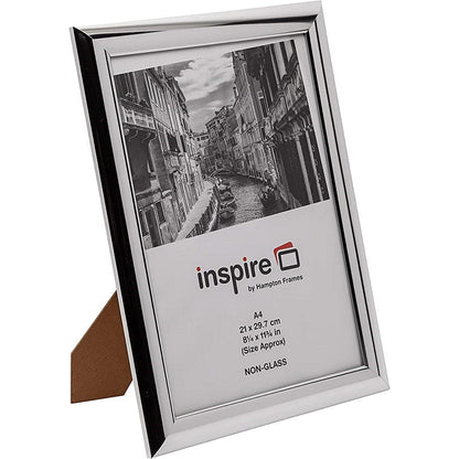 Hampton Frames Photo Certificate Frame, A4, Non-Glass, Chrome Easy2Order : PHT01691