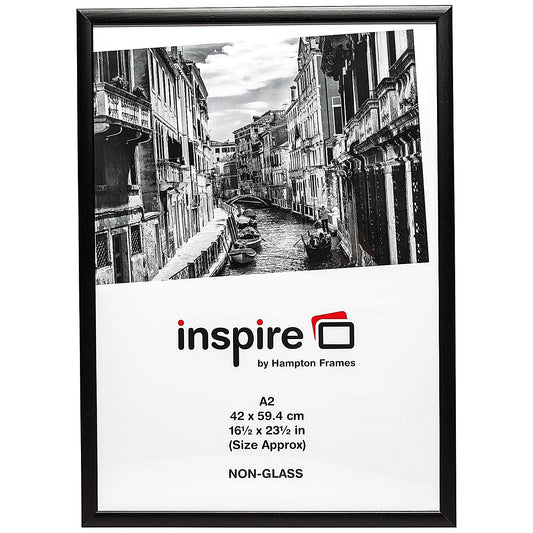 Hampton Frames Black Wood Photo Frame, A2, Non-Glass, Black Easy2Order : PHT80960