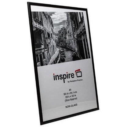 Hampton Frames Black Wood Photo Frame, A1, Non-Glass, Black