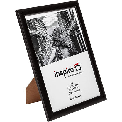 Hampton Frames Black Wood Certificate Frame, A4, Non-Glass, Black