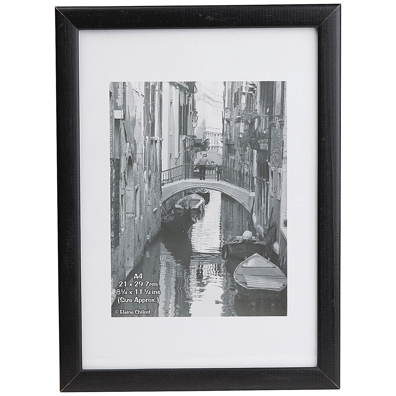 Hampton Frames Black Wood Certificate Frame, A4, Glass, Black Easy2Order : PHT81075