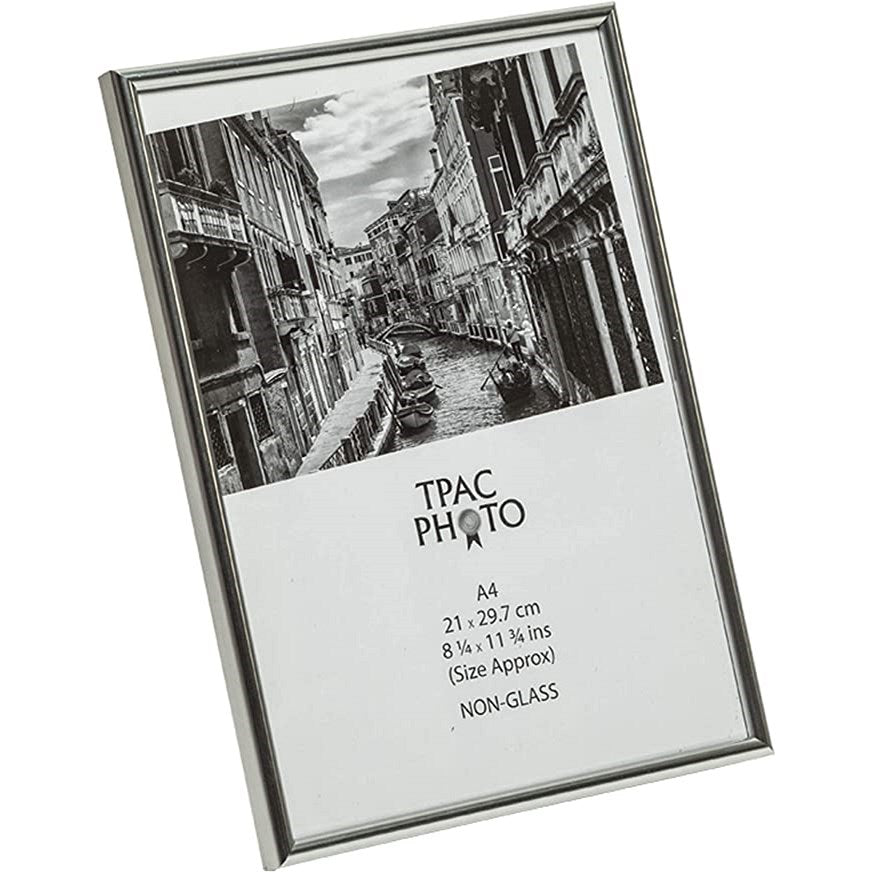 Hampton Frames Aluminium Certificate Frame, A4, Non-Glass, Silver