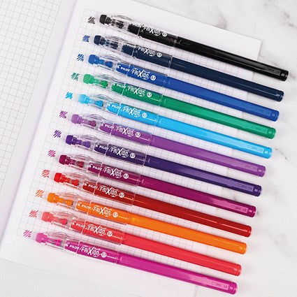 Pilot FriXion Ball Stick Erasable Gel Pens Wallet, Assorted, Pack of 12