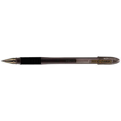 Pilot G-107 Grip Gel Rollerball Pen, Fine, Black, Pack of 12