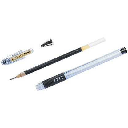 Pilot G-107 Grip Gel Rollerball Pen, Fine, Black, Pack of 12