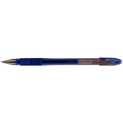 Pilot G-107 Grip Gel Rollerball Pen, Fine, Blue, Pack of 12