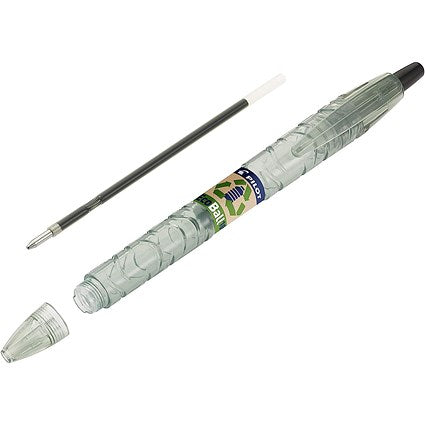 Pilot B2P Ecoball Ballpoint, Black, Pack of 10