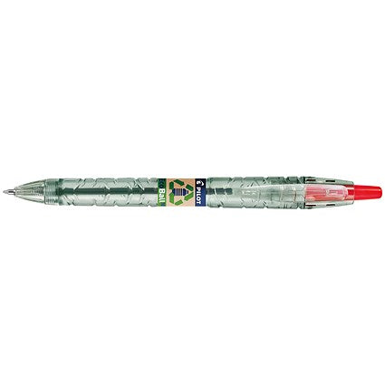 Pilot B2P Ecoball Ballpoint, Red, Pack of 10