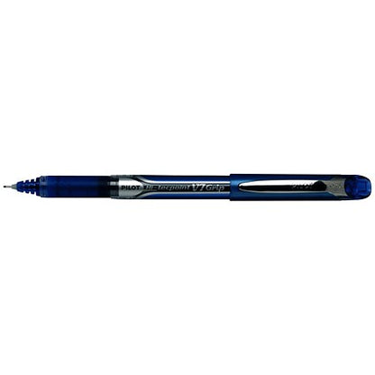 Pilot V7 Rollerball Pen, Rubber Grip, Needle Point, 0.7mm Tip, 0.5mm Line, Blue, Pack of 12