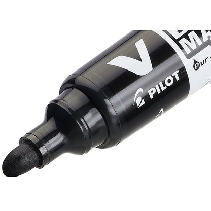 Pilot V-Board Master, Bullet Tip, Medium, Black, Pack of 10