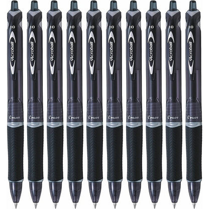 Pilot Acroball Begreen Ballpoint Pen, Black, Pack of 10