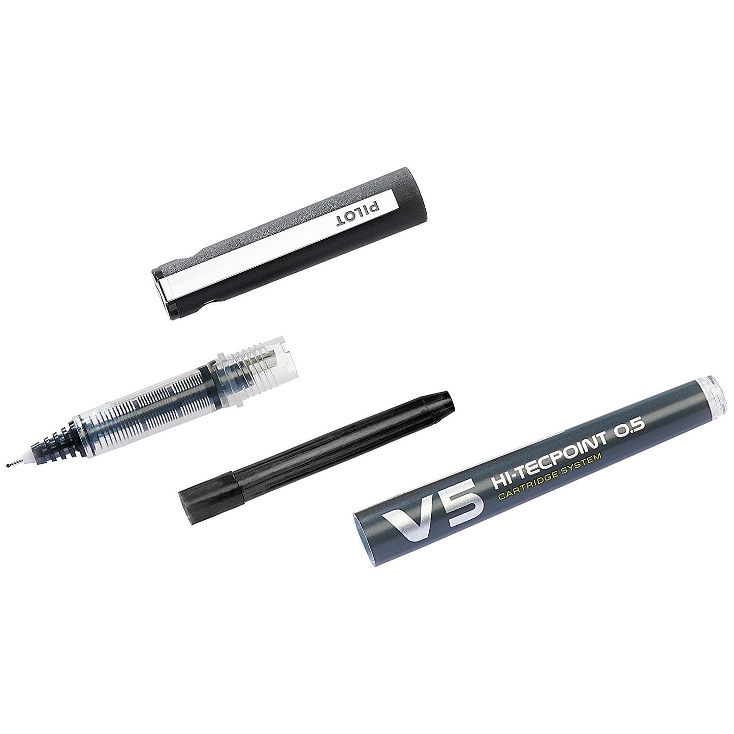 Pilot V5 Cartridge Rollerball Pen Fine Line Black (10 Pack)
