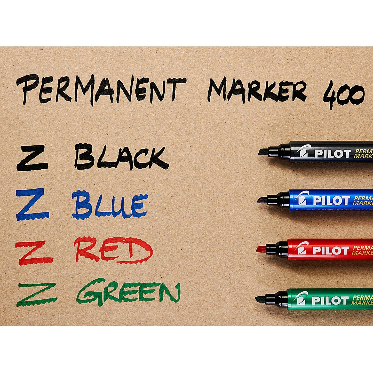 Pilot Permanent Marker 400 Chisel Tip Black Value Pack 15 + 5 FREE (Pack of 20)