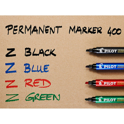 Pilot Permanent Marker 400 Chisel Tip Black Value Pack 15 + 5 FREE (Pack of 20)