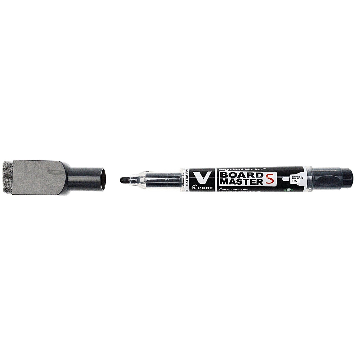 Pilot V-Board Drywipe Marker, Black, Pack of 10