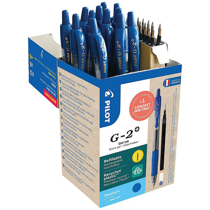 Pilot G-2 Plus Begreen Greenpack Gel Ink Rollerball Medium Blue with 6 Refills (Pack of 12) WLT55618 Easy2Order : PI56183