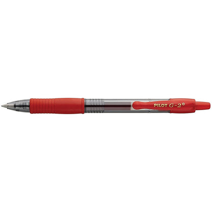 Pilot G-2 Plus Begreen Gel Ink Rollerball Medium Red (Pack of 12)