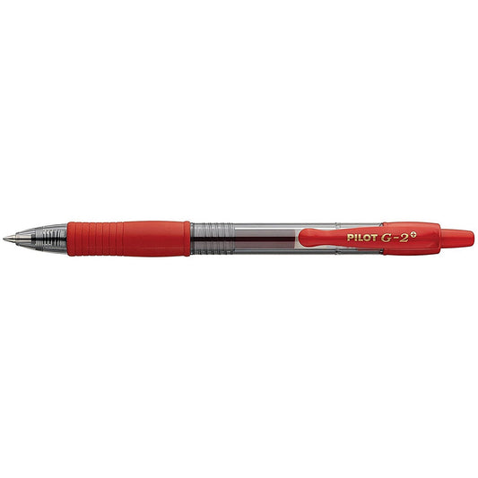 Pilot G-2 Plus Begreen Gel Ink Rollerball Medium Red (Pack of 12)