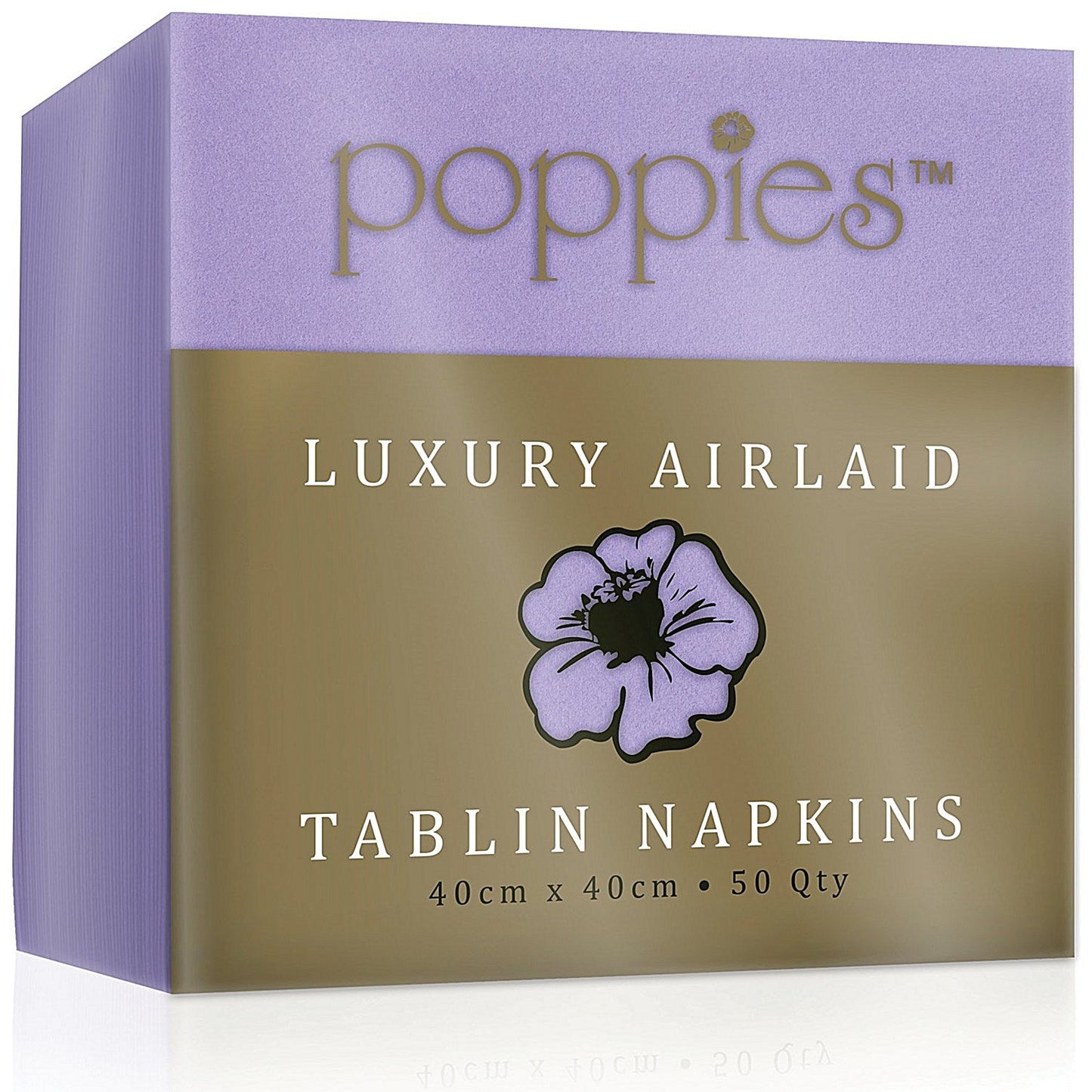 Poppies Tablin Napkins, 4 Fold, 40cm, Lilac, Pack of 500 Easy2Order : PIE32661