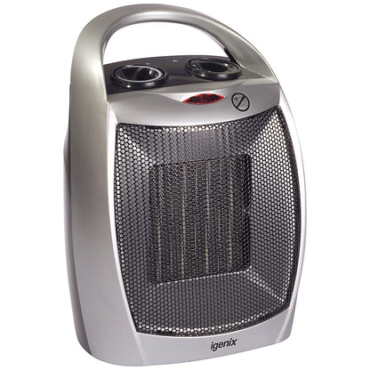 Igenix Ceramic Fan Heater 1800W Silver Easy2Order : PIK02666