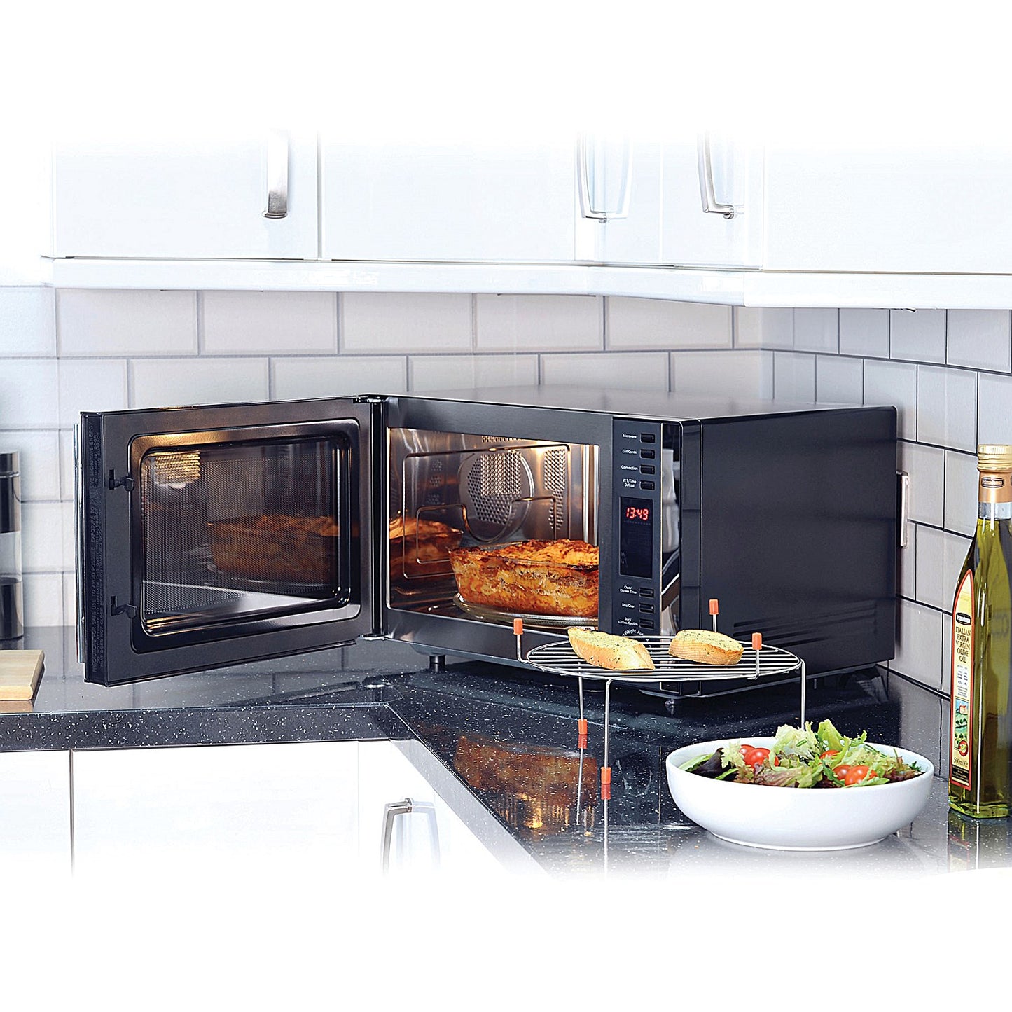 Igenix Black Digital Combination Microwave, 900W, 25 Litres