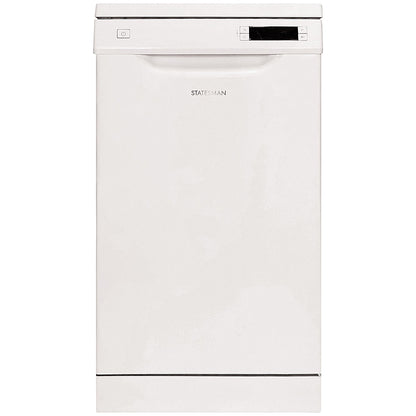 Statesman White Freestanding Slimline Dishwasher, 10 Place Setting