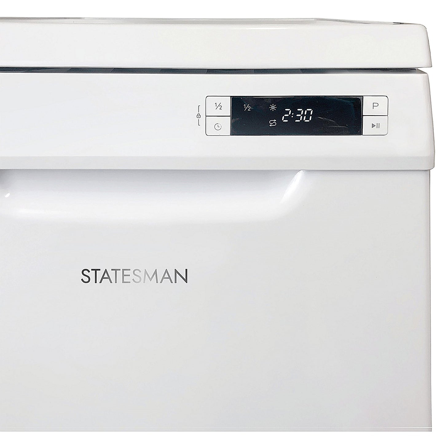 Statesman White Freestanding Slimline Dishwasher, 10 Place Setting