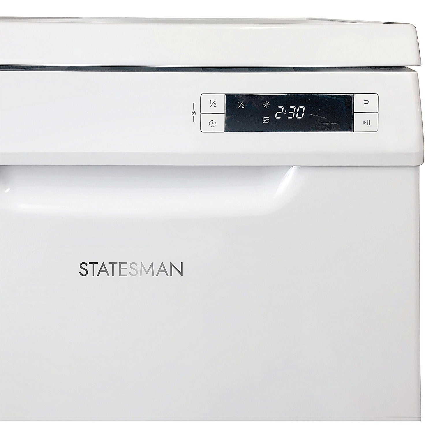 Statesman White Freestanding Slimline Dishwasher, 10 Place Setting